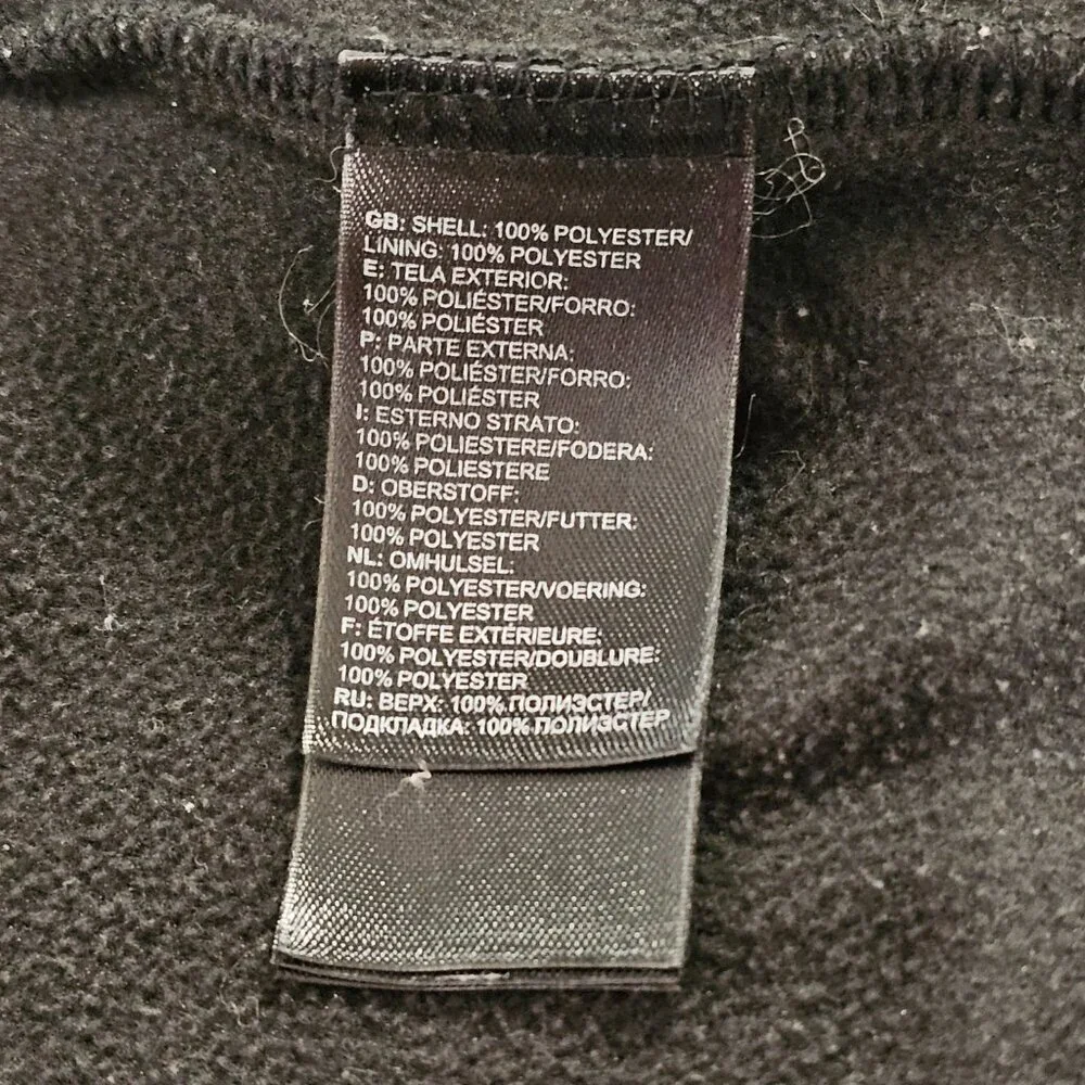 The North Face Full Zip Fleece Jacket Men Size L Black